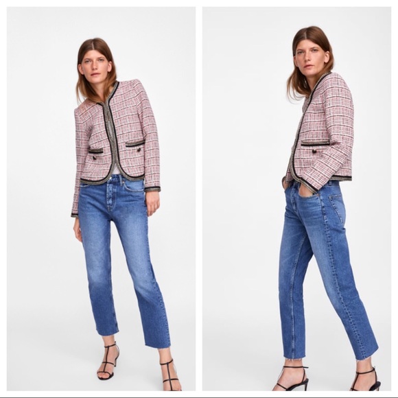 tweed zara blazer